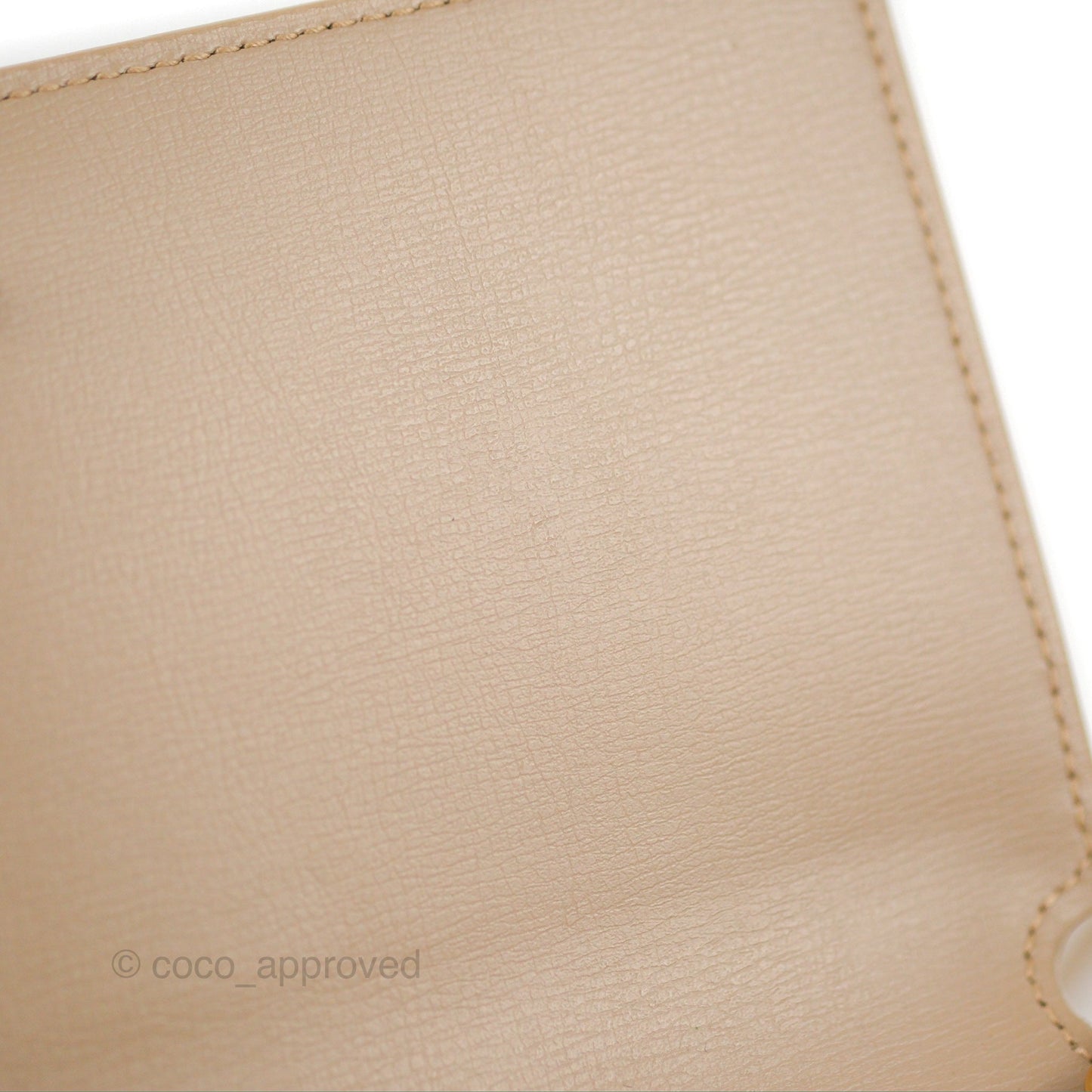 Saint Laurent Cassandre Phone Holder with Strap Smooth Calfskin Dark Beige