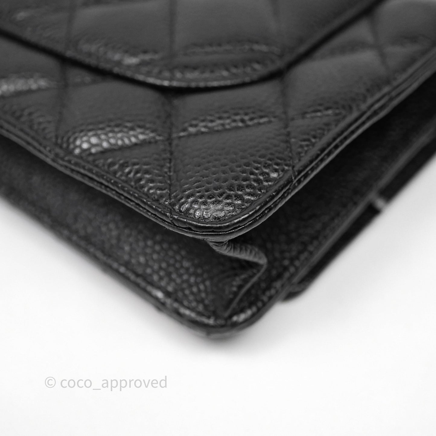 Chanel Quilted WOC Black Caviar Gold Hardware