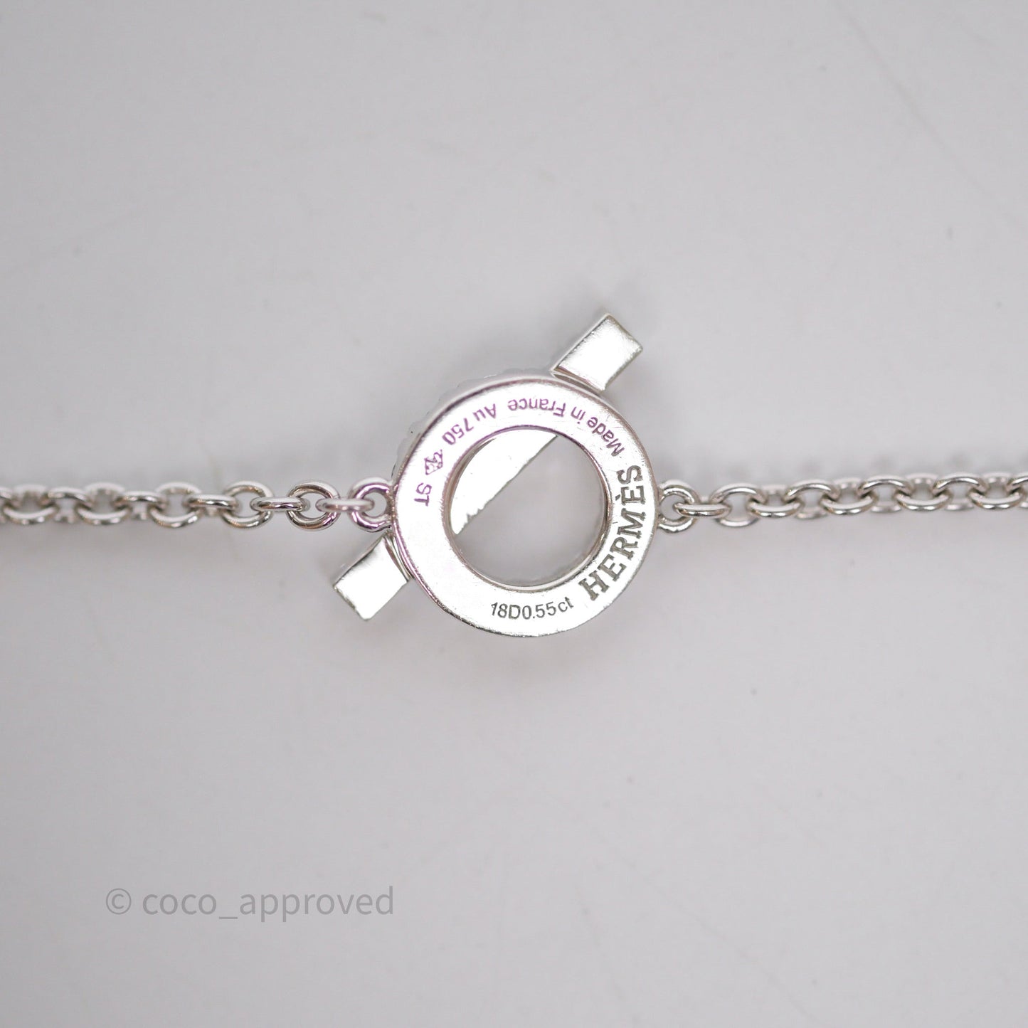 Hermès Finesse Bracelet Diamonds White Gold