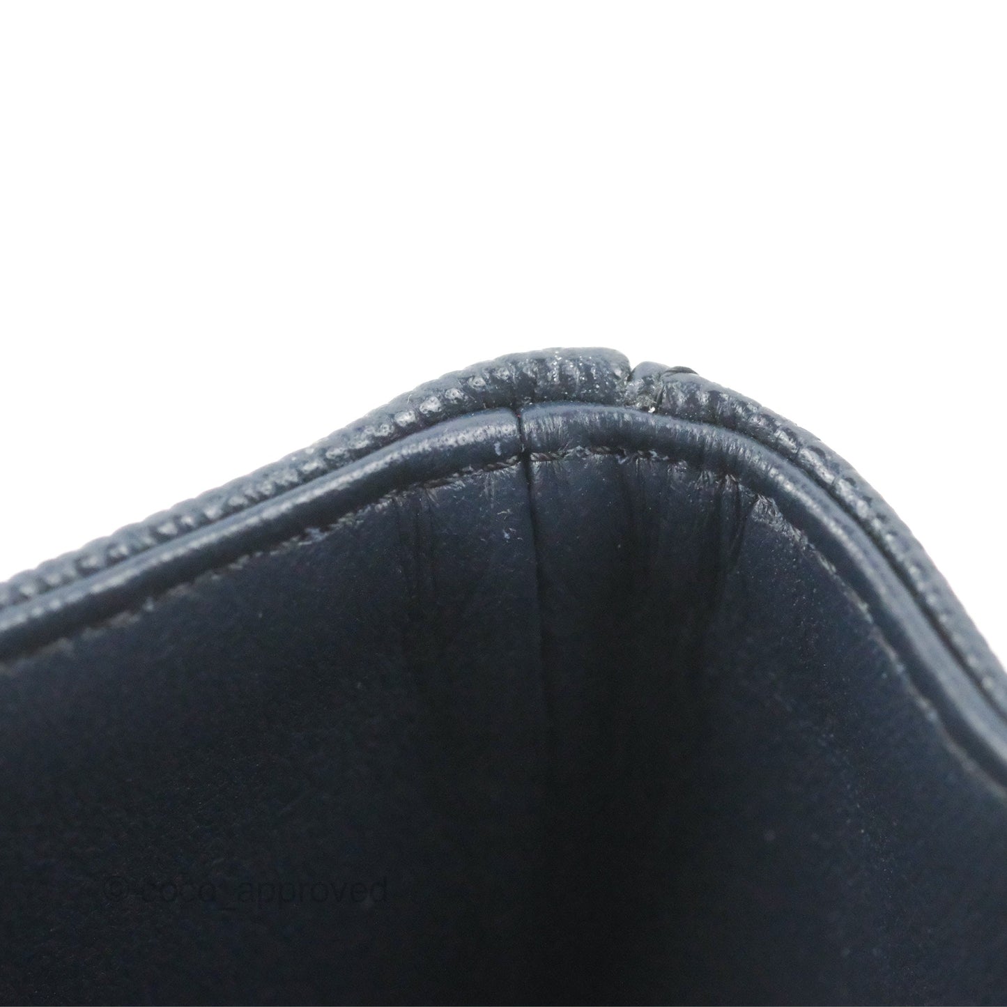 Chanel Classic M/L Medium Flap Quilted Navy Caviar Gold Hardware