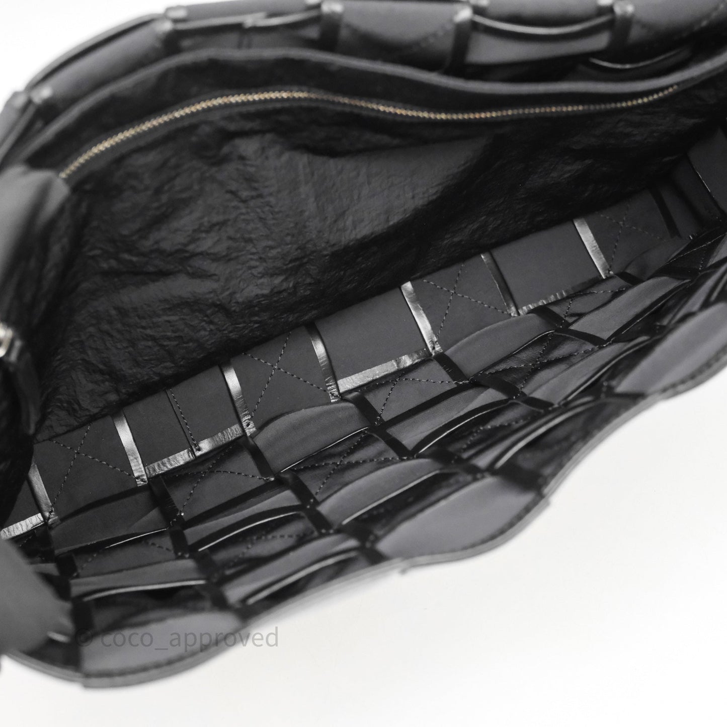 Bottega Veneta Maxi Paper Cassette Bag Calfskin Intrecciato Black