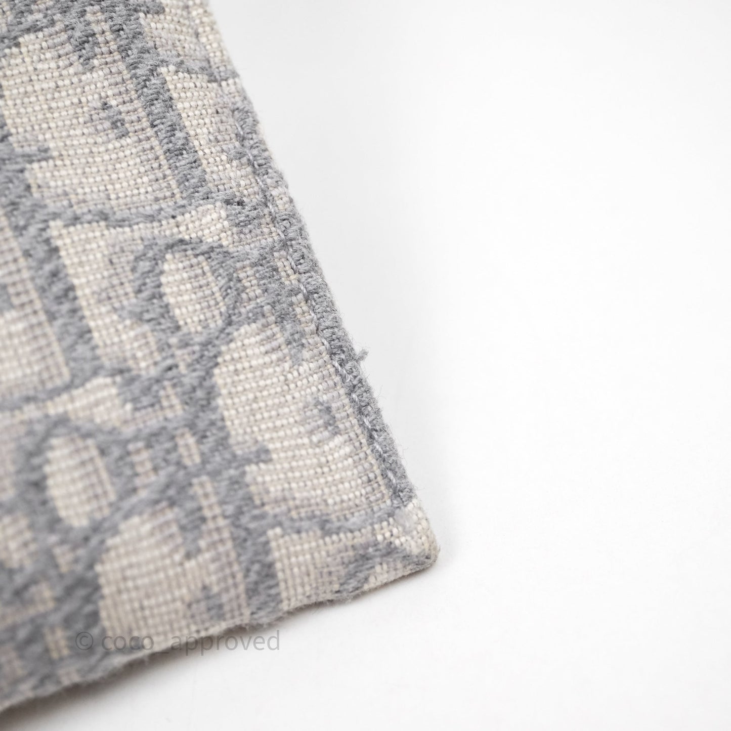 Christian Dior Saddle Chain Pouch Gray Oblique Jacquard