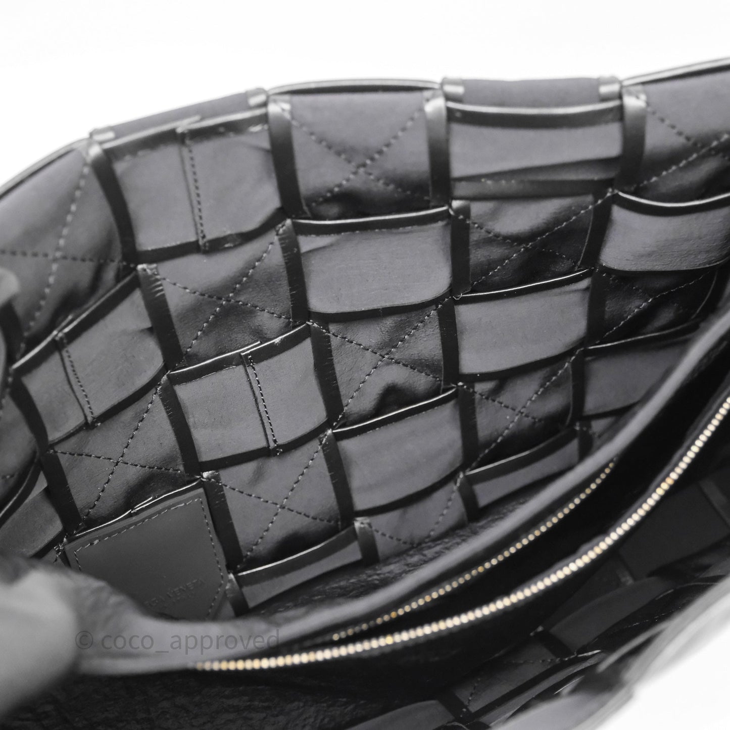 Bottega Veneta Maxi Paper Cassette Bag Calfskin Intrecciato Black