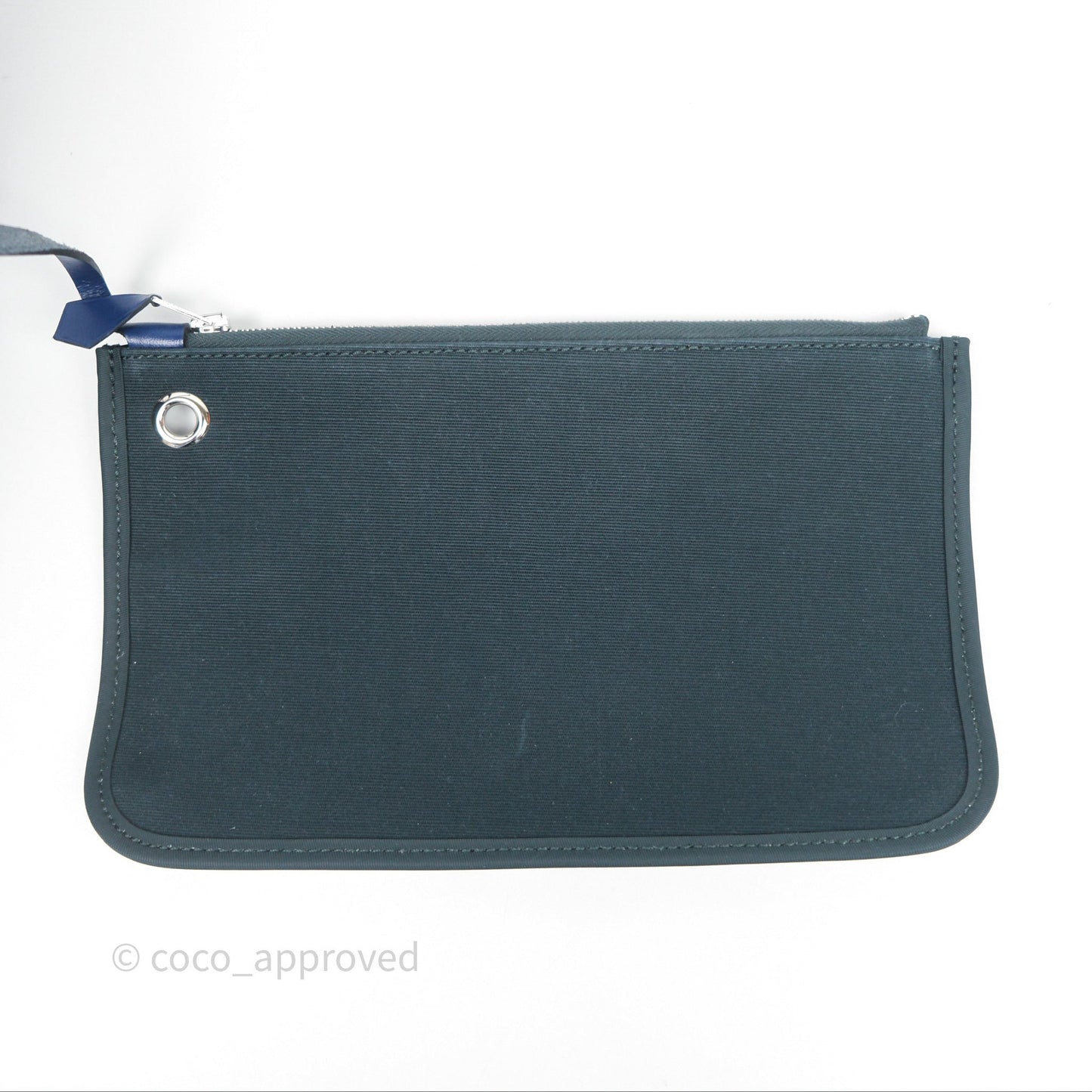 Hermes Herbag 31 Vert Cypres 6O/ Bleu Saphir 73 Palladium Hardware