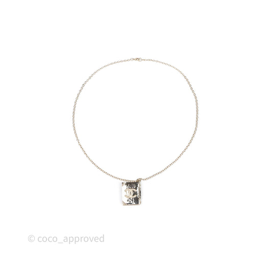Chanel CC Logo Lion Book Locket Black/Light Gold Necklace 22C