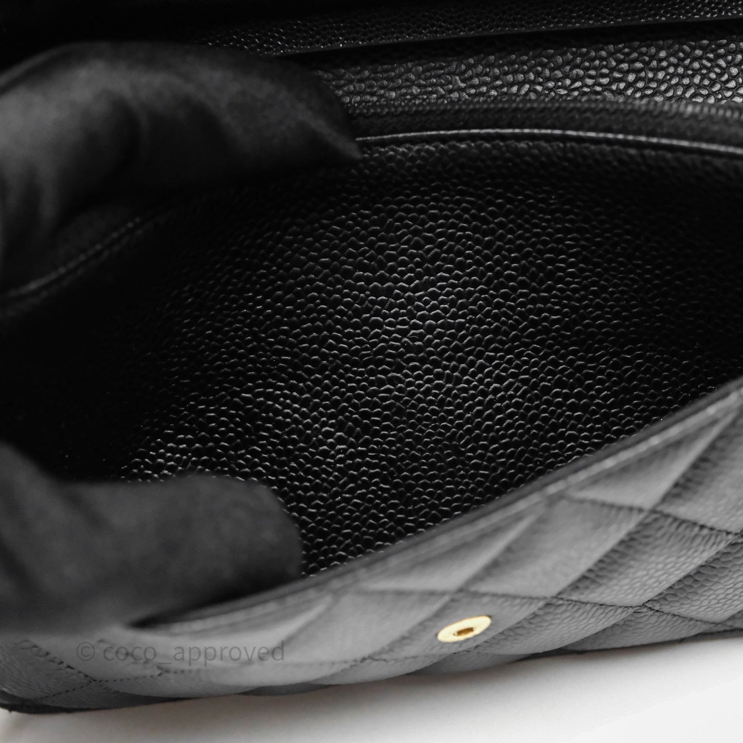 Chanel Quilted WOC Black Caviar Gold Hardware