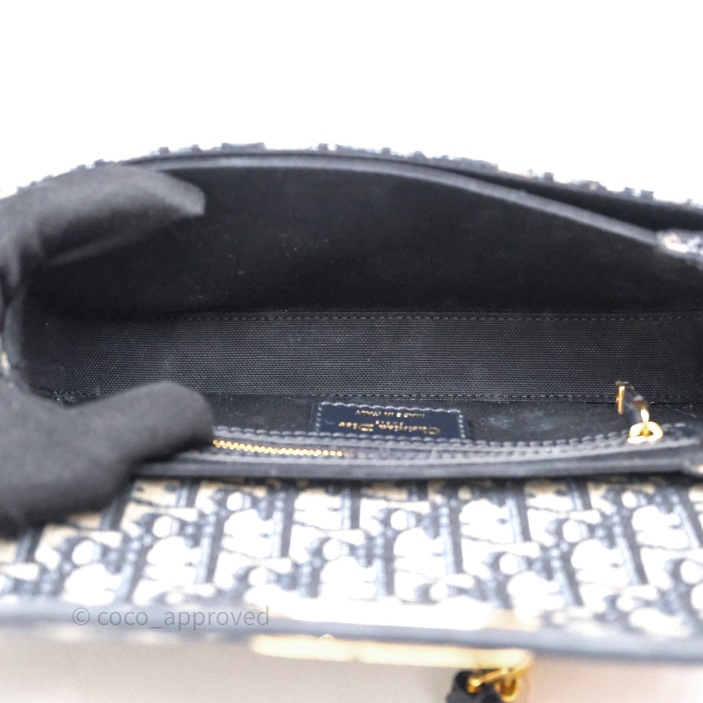 Christian Dior 30 Montaigne Avenue Bag Blue Dior Oblique Jacquard