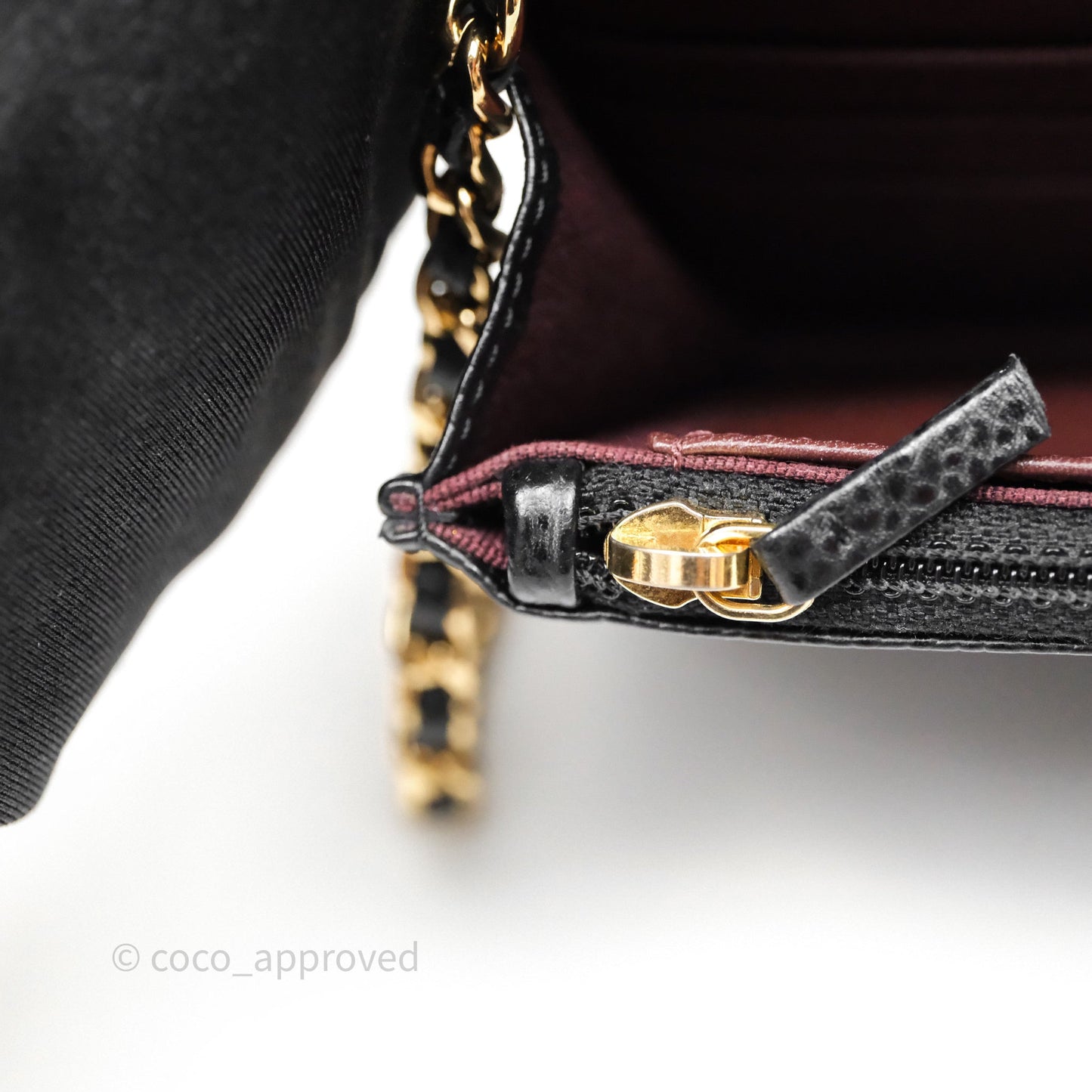 Chanel Quilted WOC Black Caviar Gold Hardware