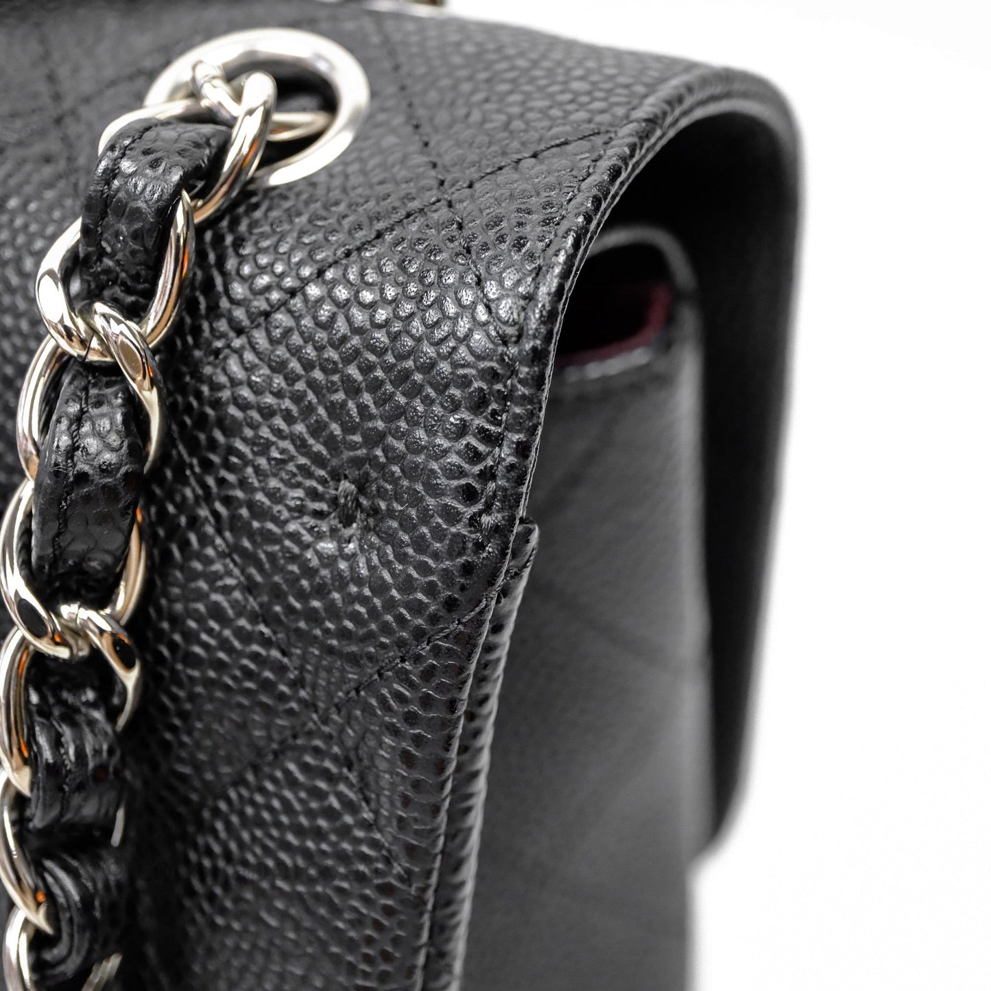 Chanel Jumbo Double Flap Black Caviar Silver Hardware⁣⁣