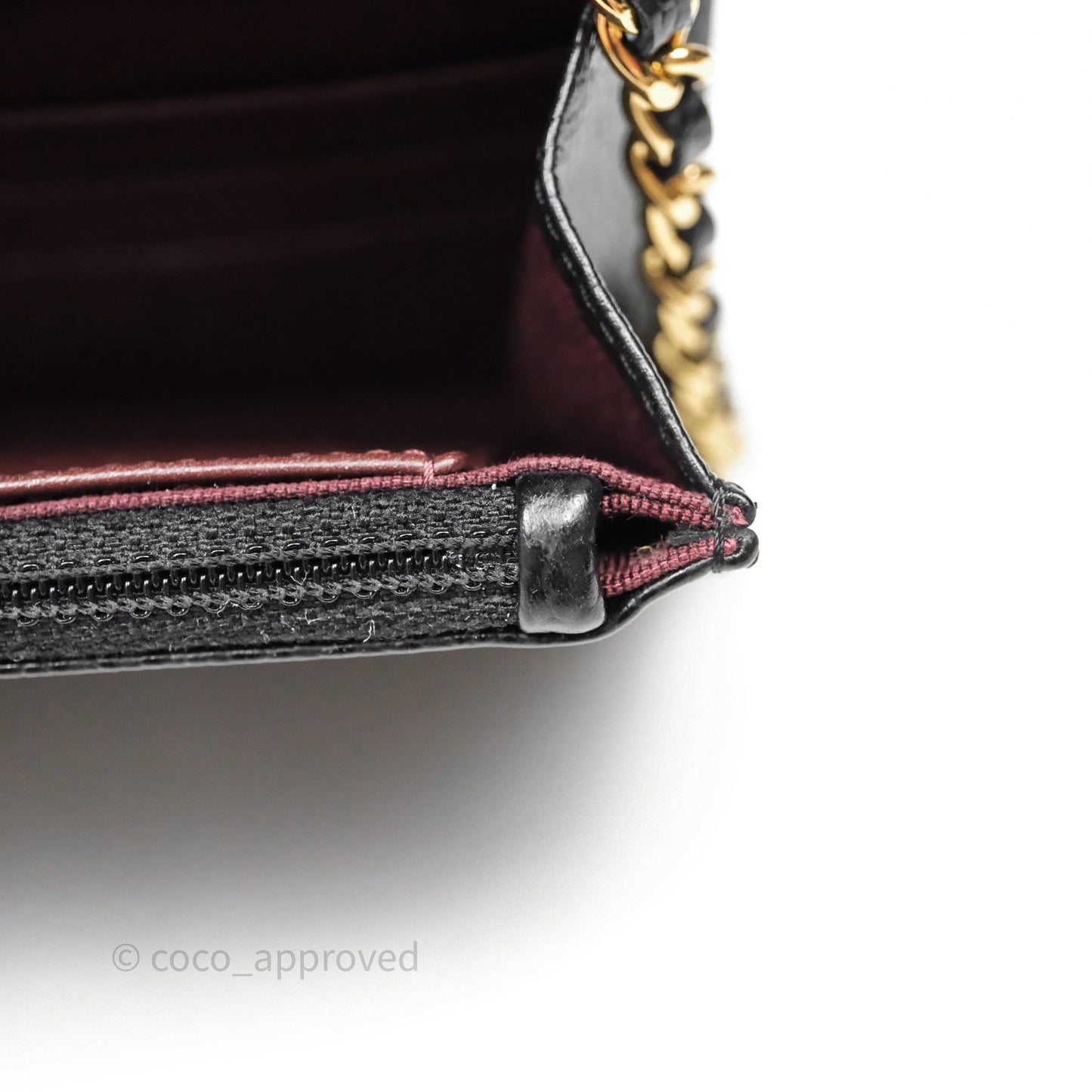 Chanel Quilted WOC Black Caviar Gold Hardware