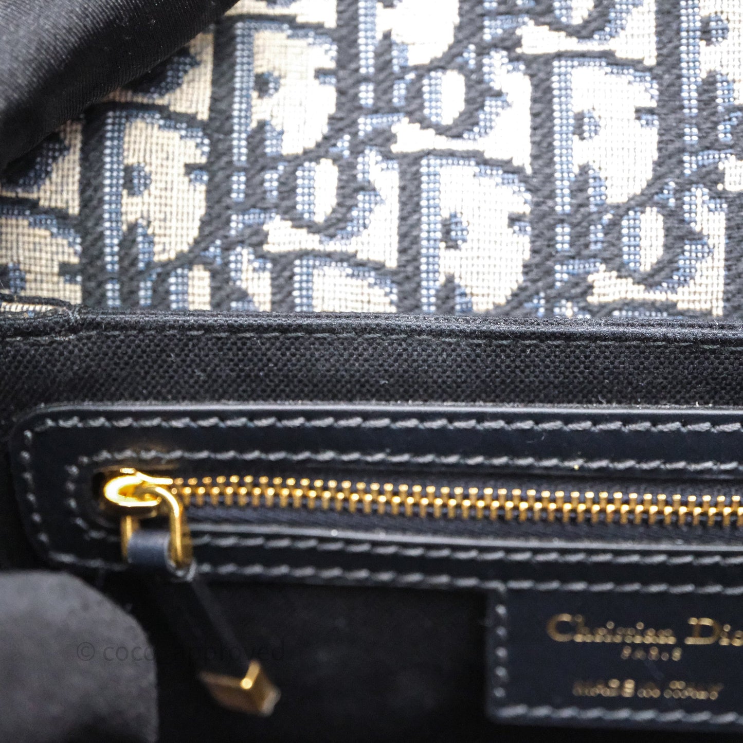 Christian Dior 30 Montaigne Avenue Bag Blue Dior Oblique Jacquard