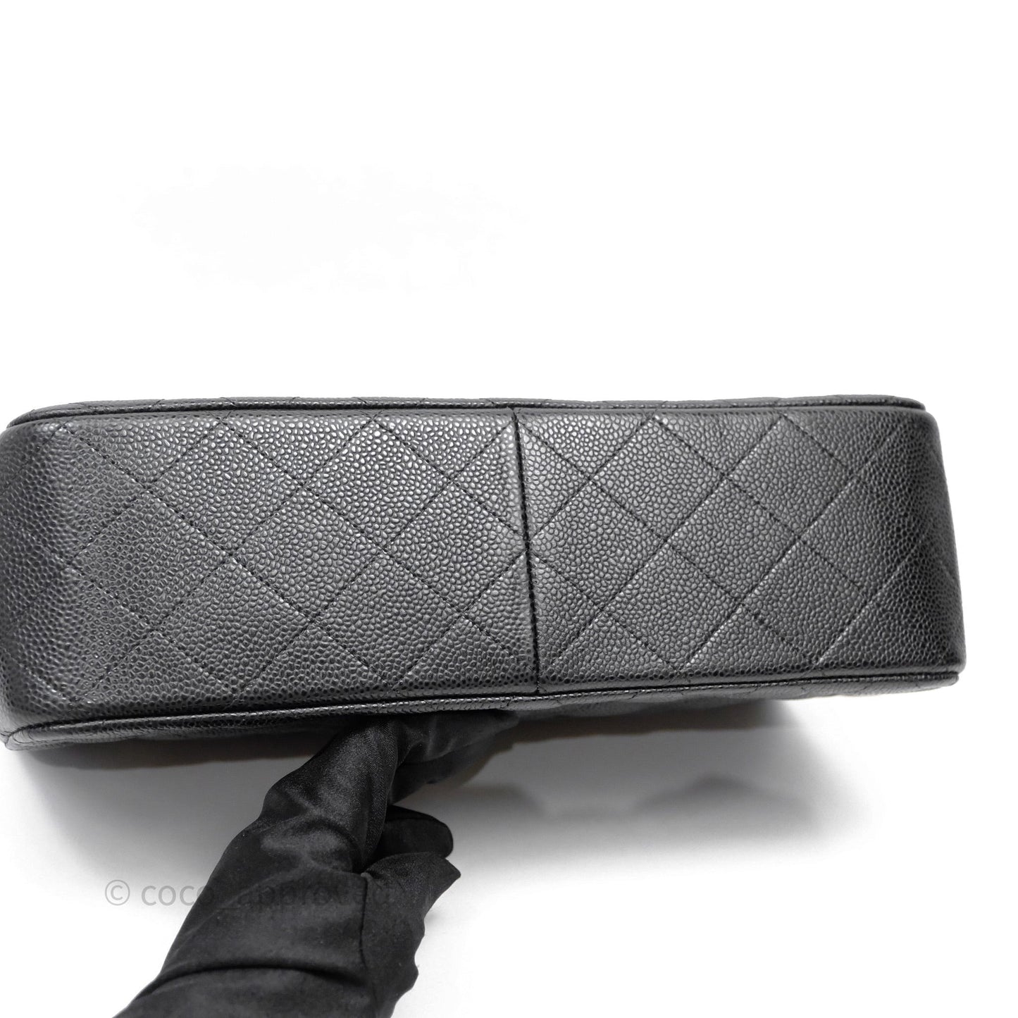 Chanel Jumbo Double Flap Black Caviar Silver Hardware⁣⁣