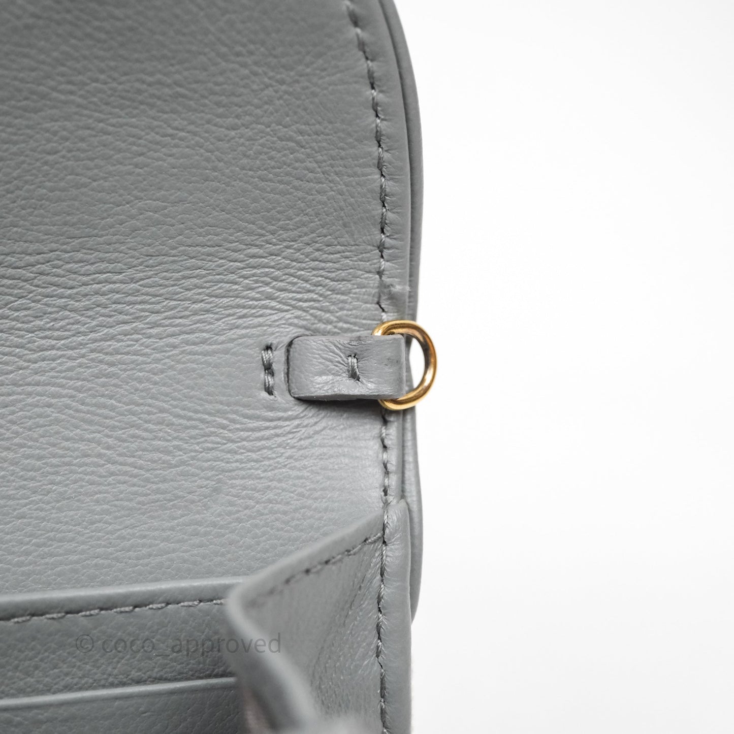 Christian Dior Saddle Chain Pouch Gray Oblique Jacquard