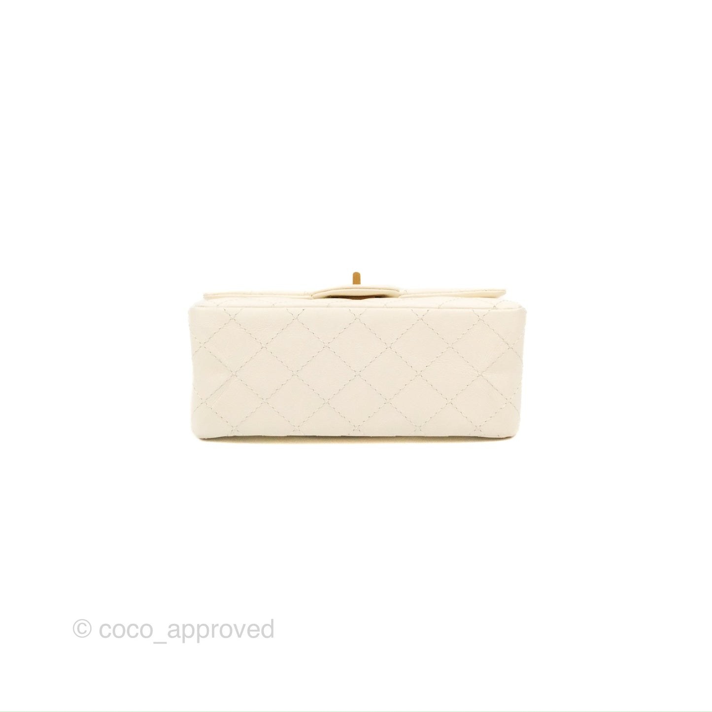 Chanel Mini Reissue 224 White Aged Calfskin Gold Hardware