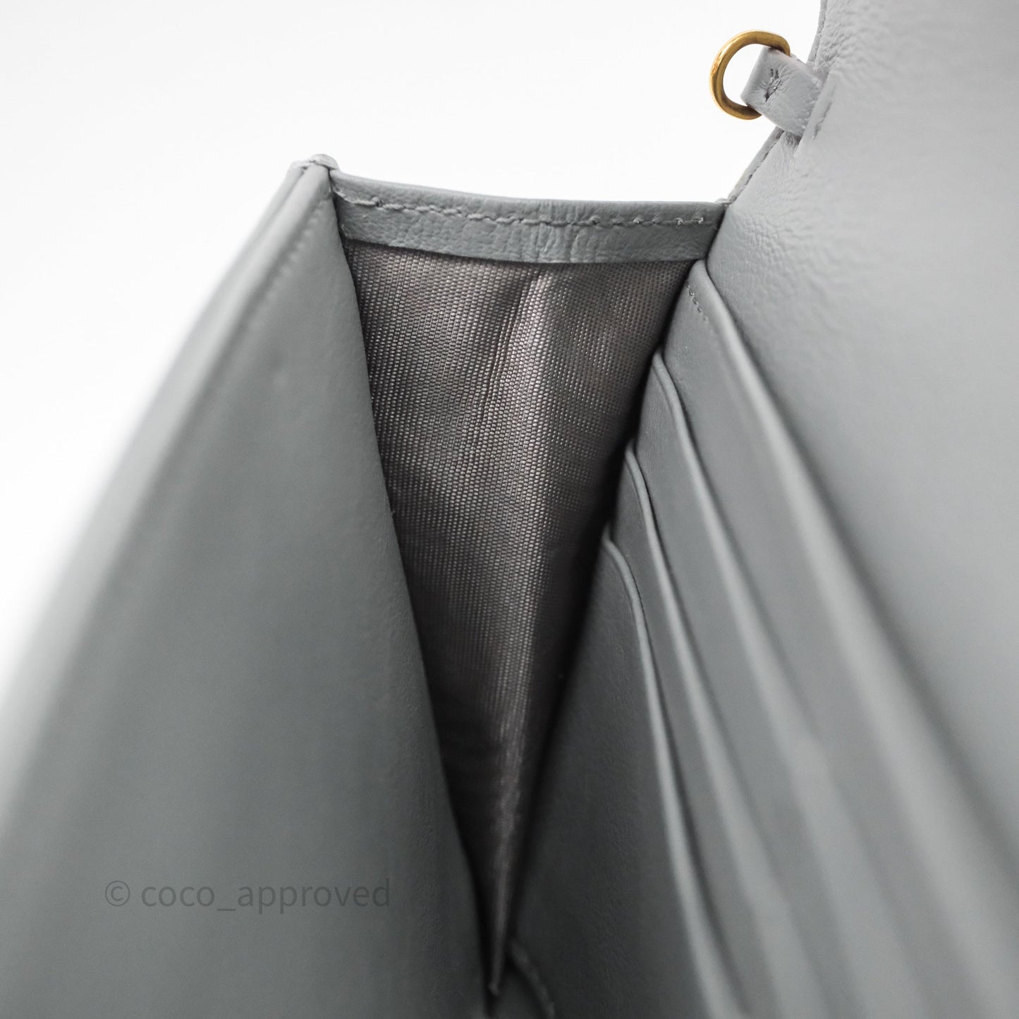 Christian Dior Saddle Chain Pouch Gray Oblique Jacquard