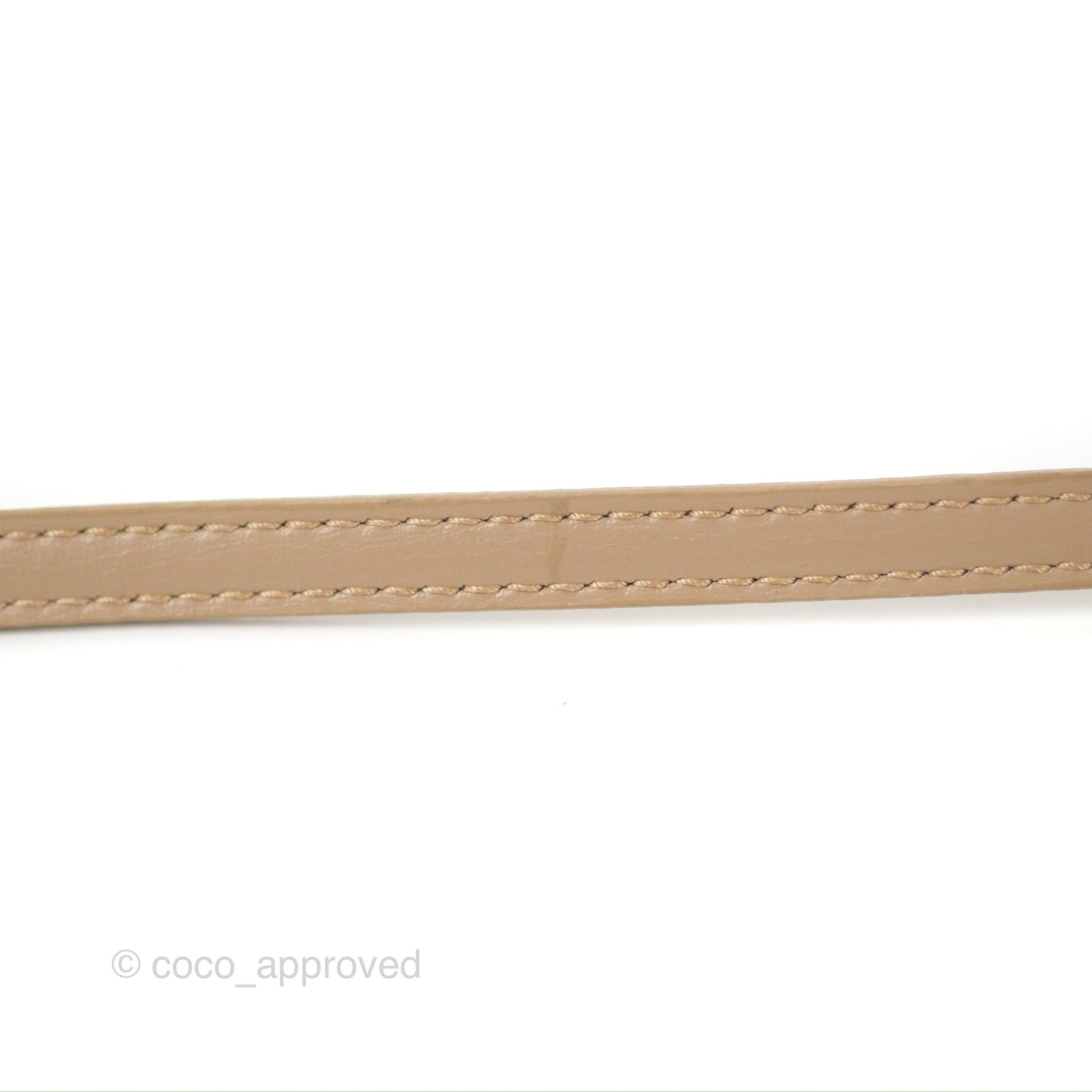 Saint Laurent Cassandre Phone Holder with Strap Smooth Calfskin Dark Beige