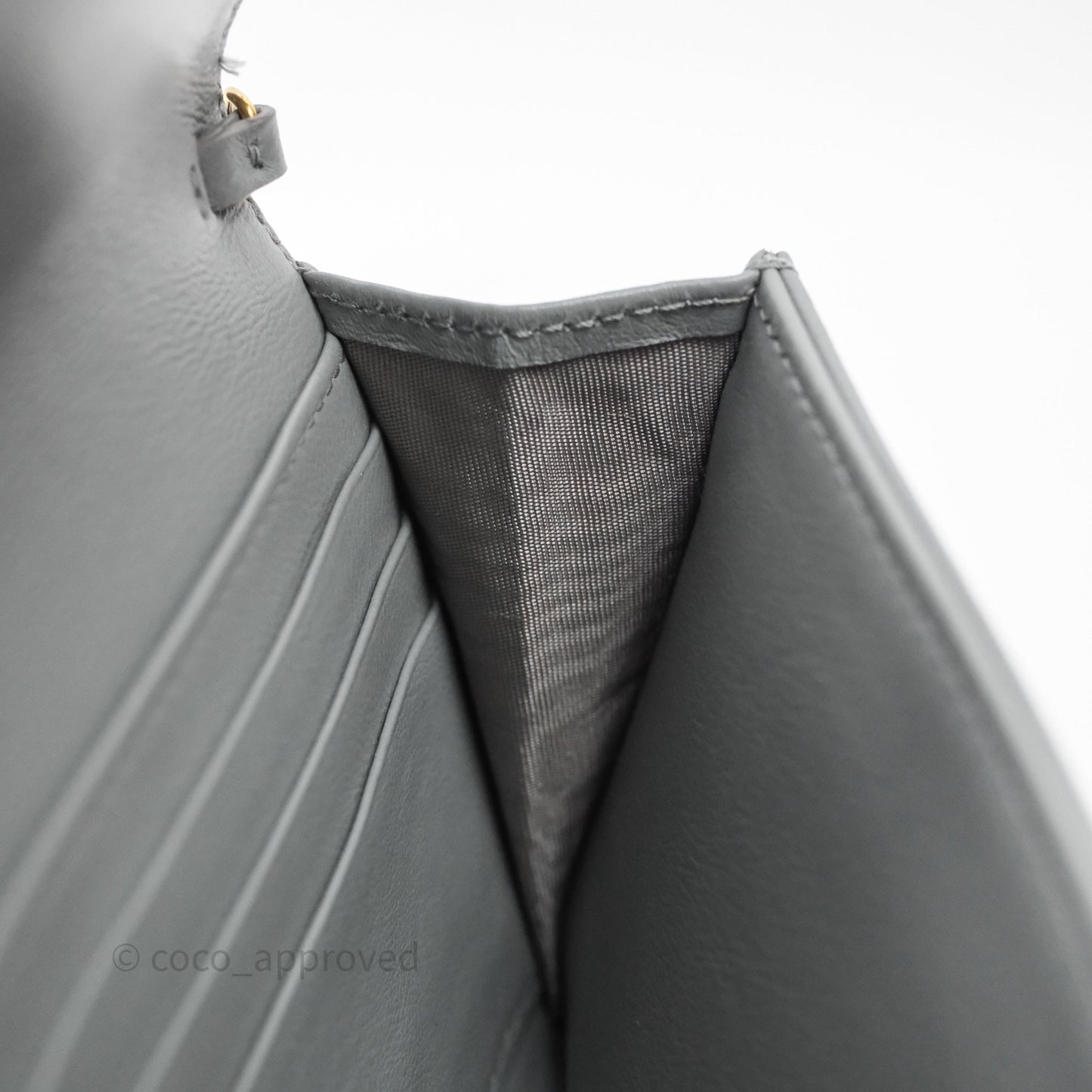 Christian Dior Saddle Chain Pouch Gray Oblique Jacquard