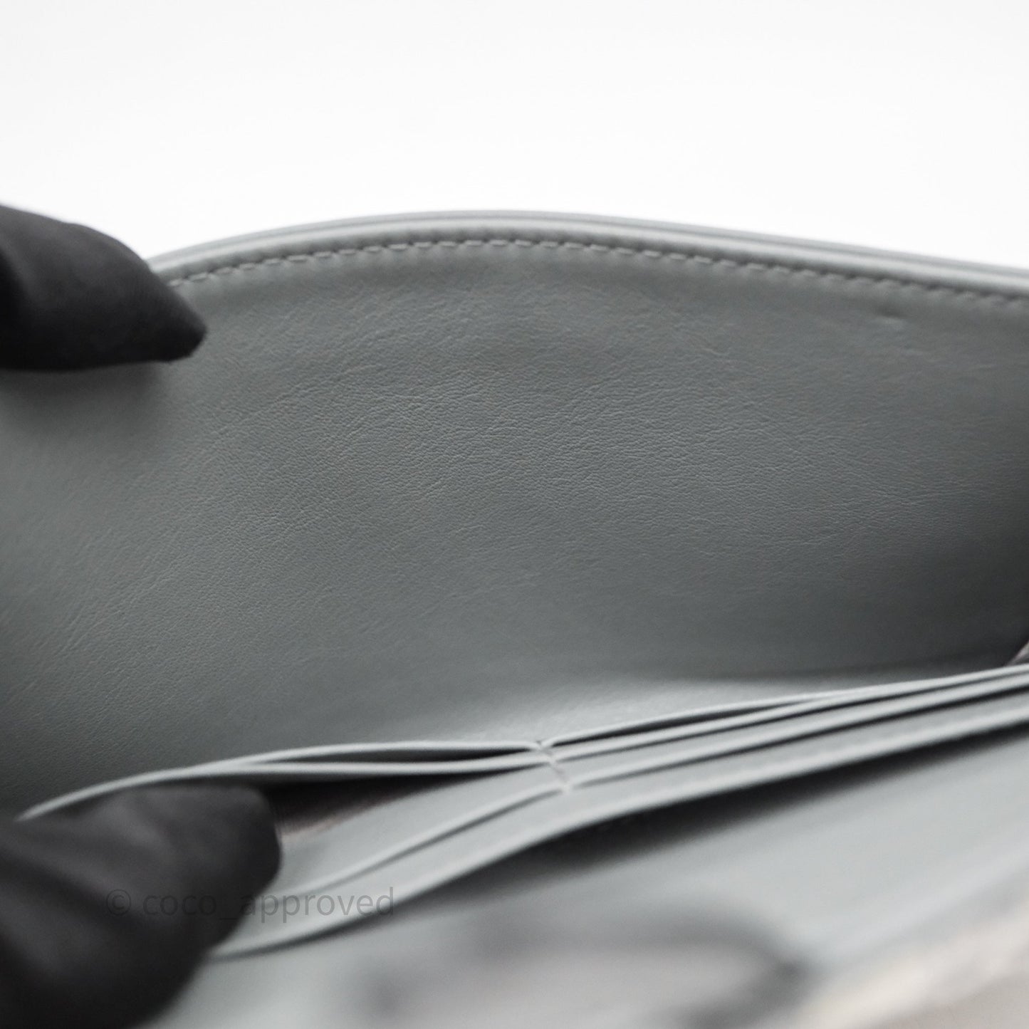 Christian Dior Saddle Chain Pouch Gray Oblique Jacquard