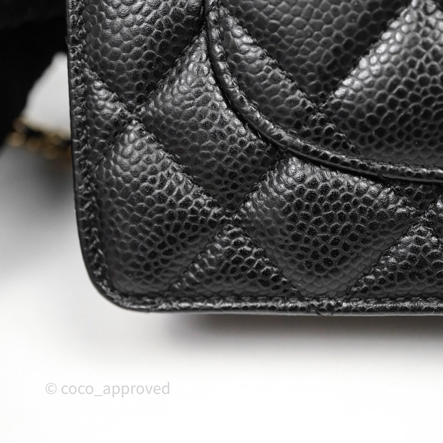 Chanel Quilted WOC Black Caviar Gold Hardware