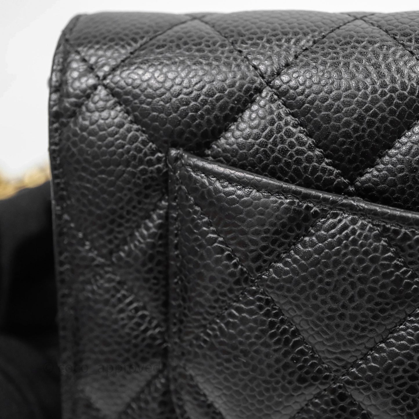 Chanel Quilted WOC Black Caviar Gold Hardware
