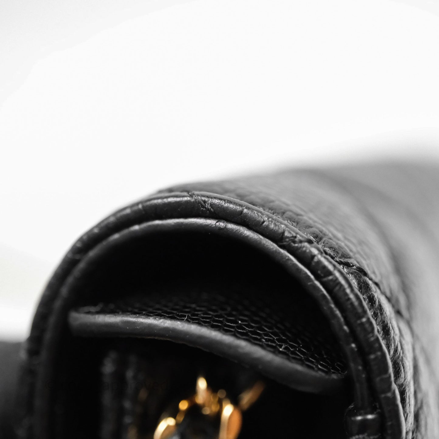 Chanel Quilted WOC Black Caviar Gold Hardware