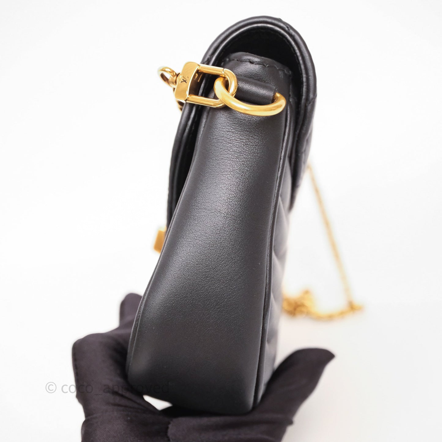 Louis Vuitton Black New Wave Multi Pochette Gold Hardware