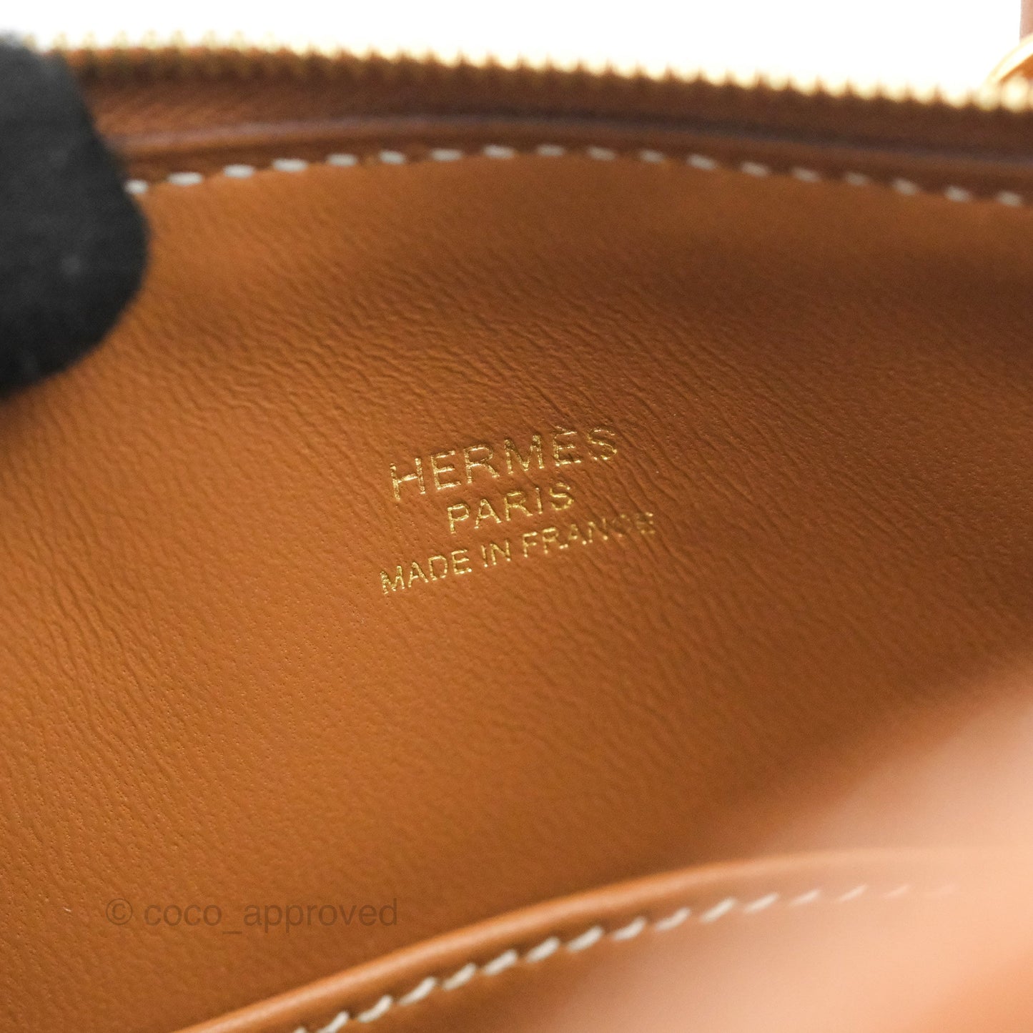 Hermès Bolide Mini 1923 Gold Evercolor Gold Hardware