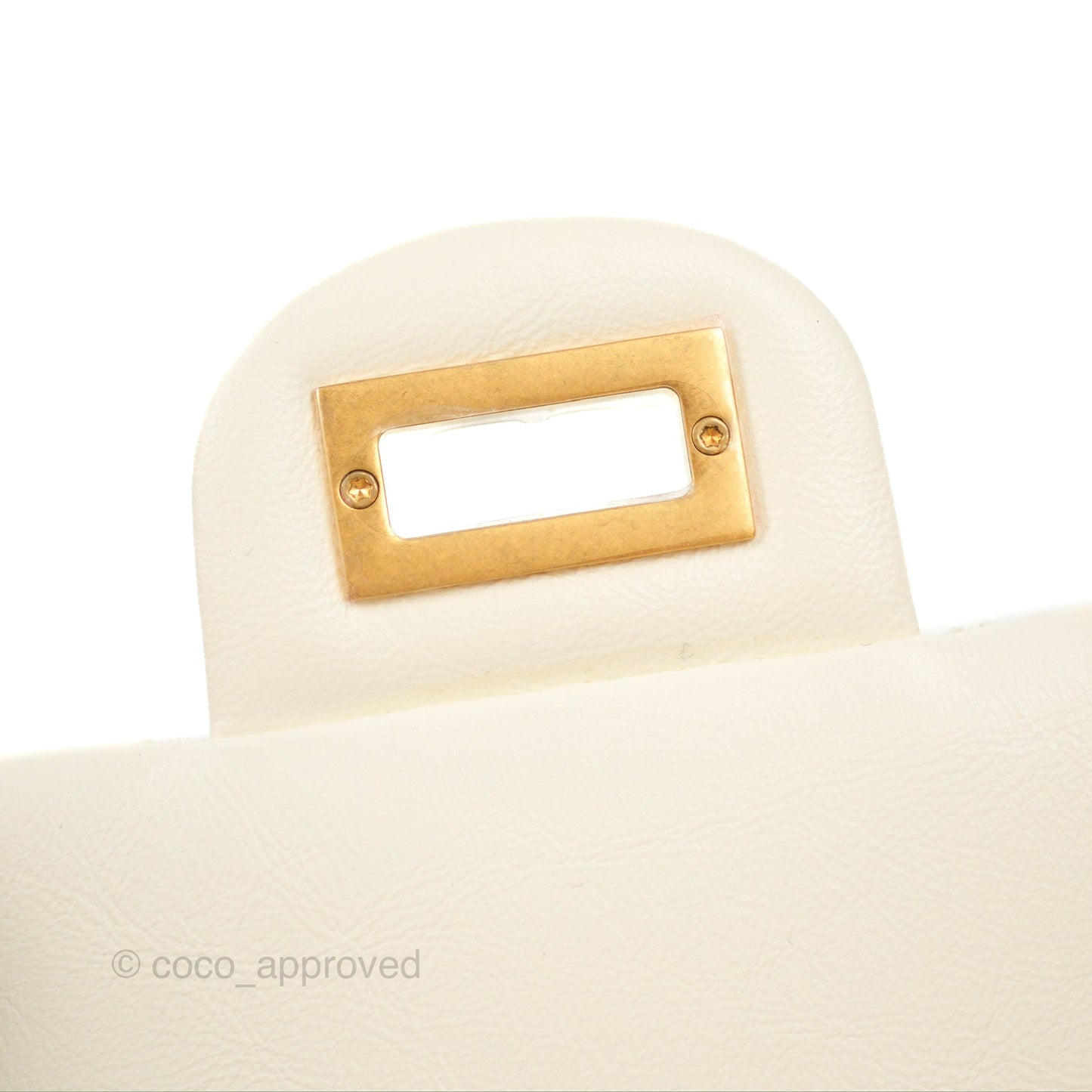 Chanel Mini Reissue 224 White Aged Calfskin Gold Hardware