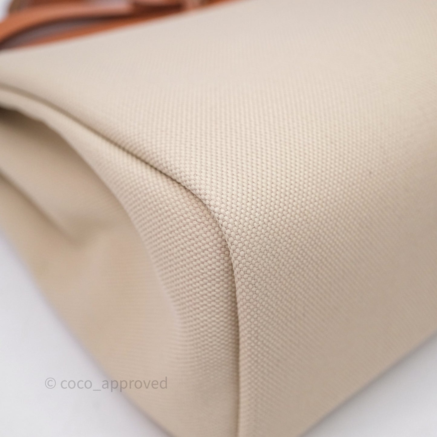Hermès Herbag Zip 31 Retourne, Beton/Nature 8L Canvas Palladium Hardware