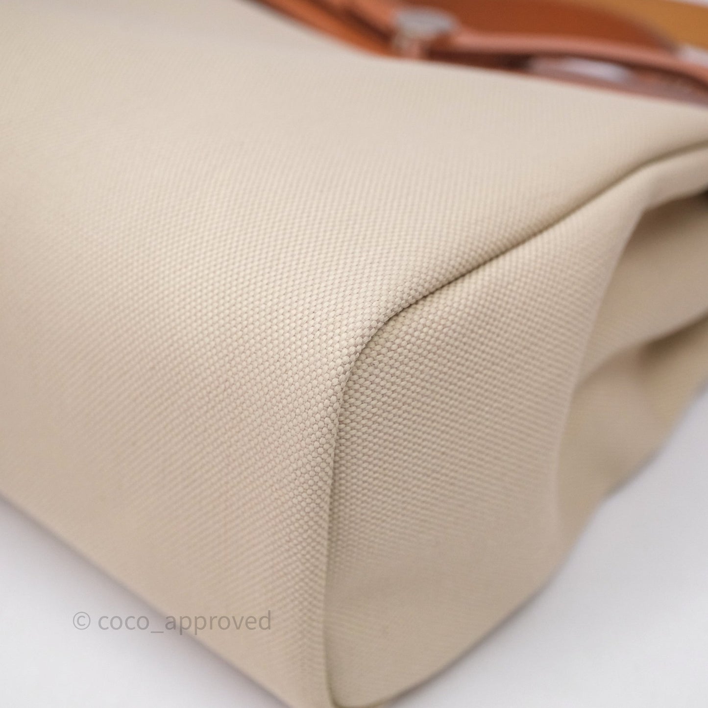 Hermès Herbag Zip 31 Retourne, Beton/Nature 8L Canvas Palladium Hardware