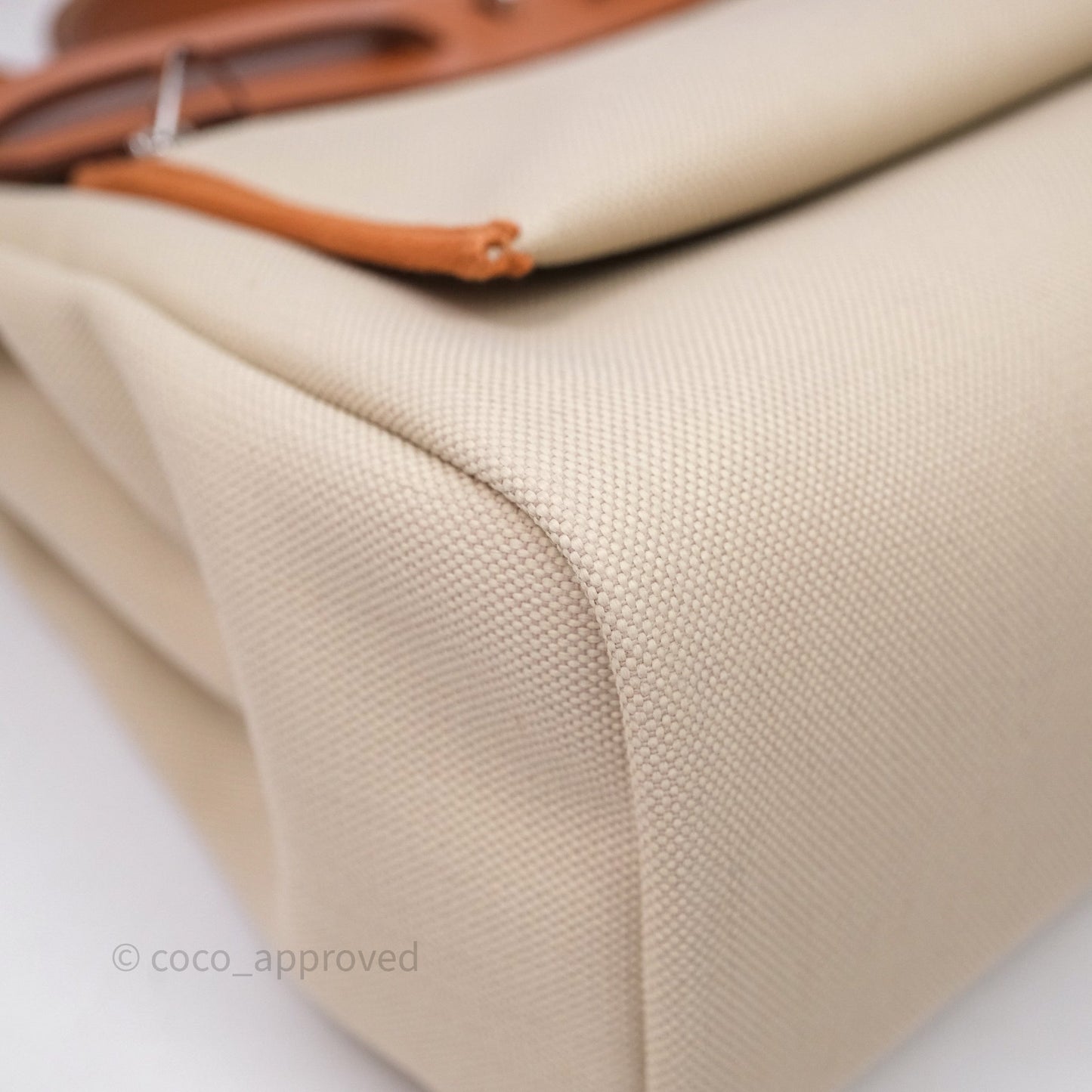 Hermès Herbag Zip 31 Retourne, Beton/Nature 8L Canvas Palladium Hardware