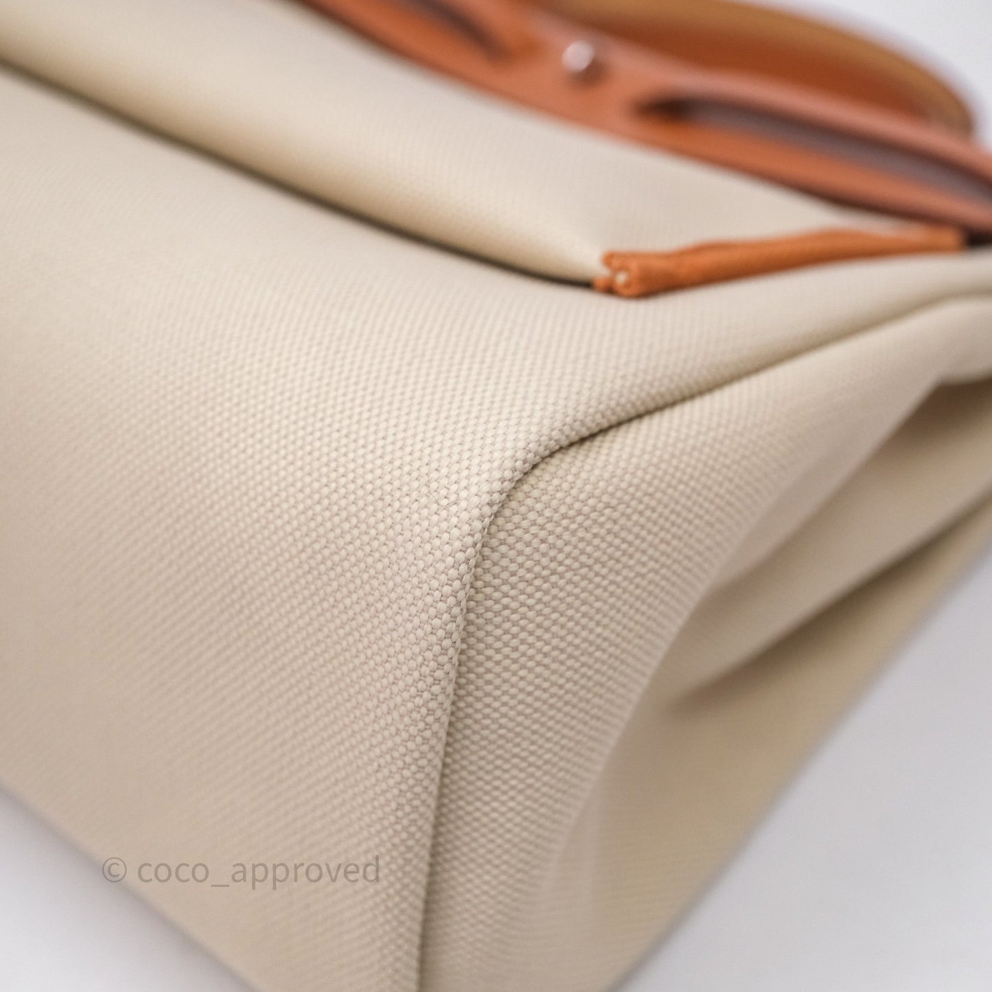 Hermès Herbag Zip 31 Retourne, Beton/Nature 8L Canvas Palladium Hardware