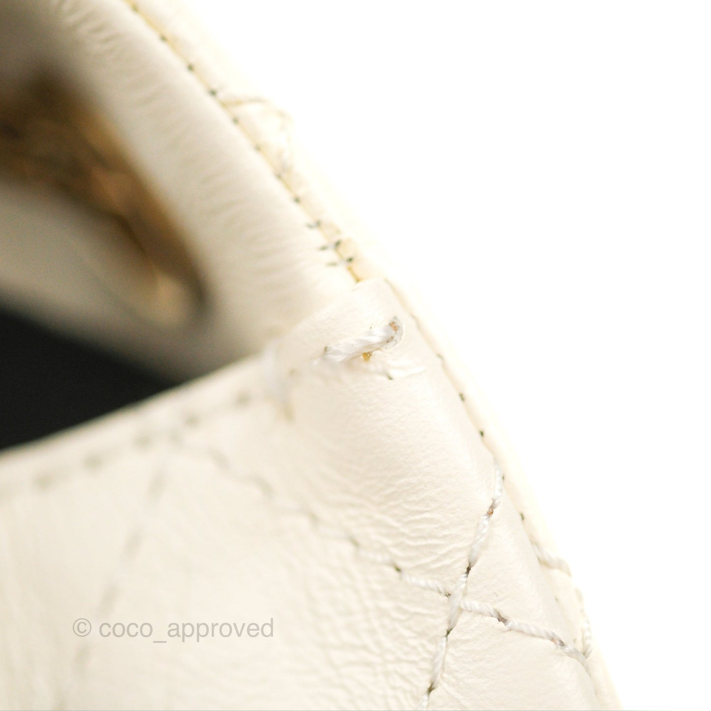 Chanel Mini Reissue 224 White Aged Calfskin Gold Hardware