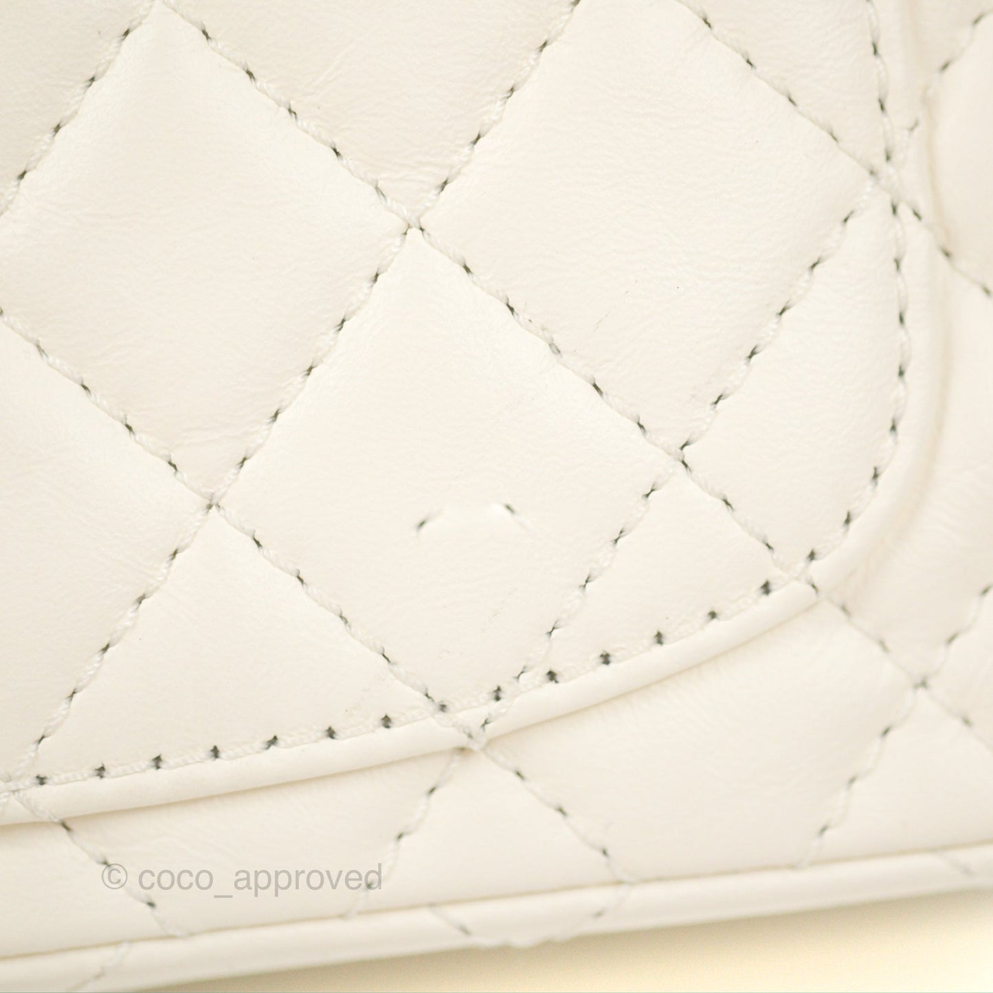 Chanel Mini Reissue 224 White Aged Calfskin Gold Hardware