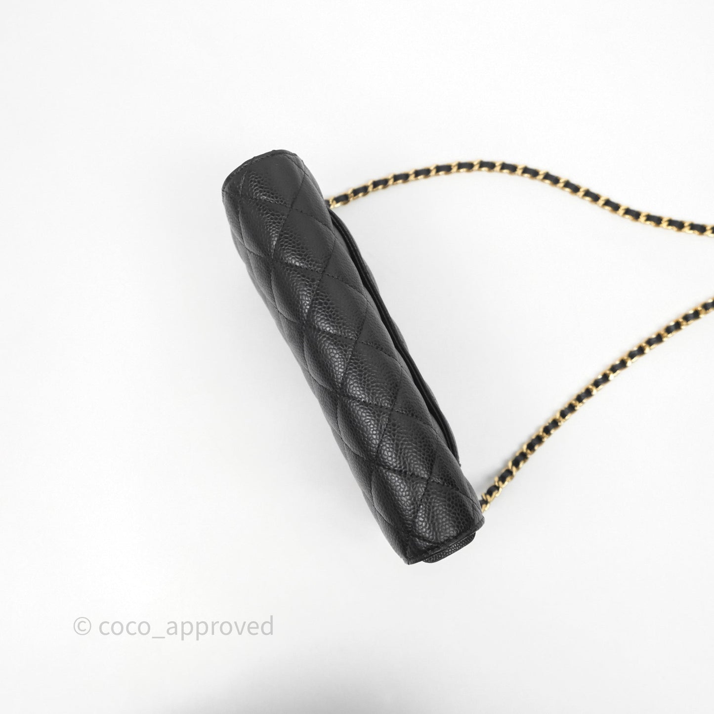 Chanel Quilted WOC Black Caviar Gold Hardware