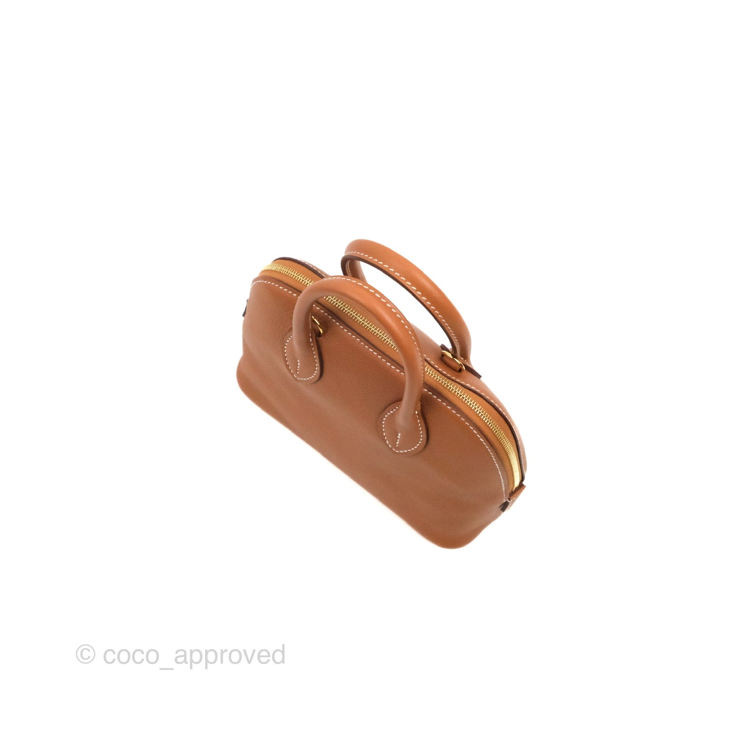 Hermès Bolide Mini 1923 Gold Evercolor Gold Hardware