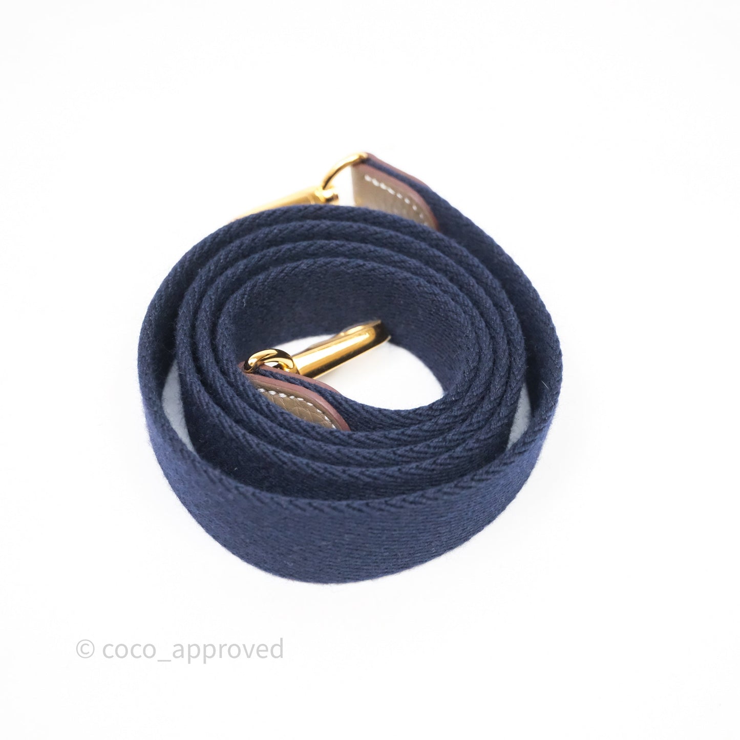 Hermès Mini Evelyne 16 Etoupe 18 Clemence Palladium Hardware Bleu Indigo Strap