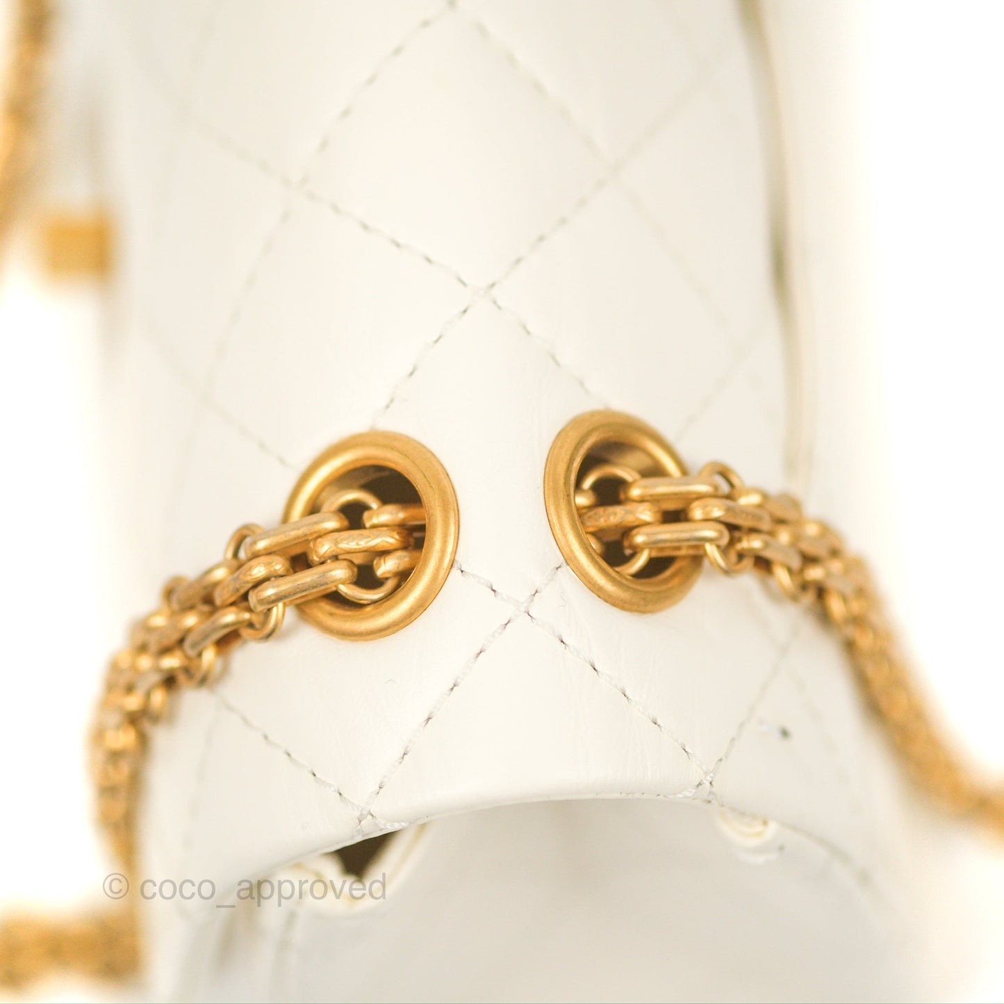 Chanel Mini Reissue 224 White Aged Calfskin Gold Hardware