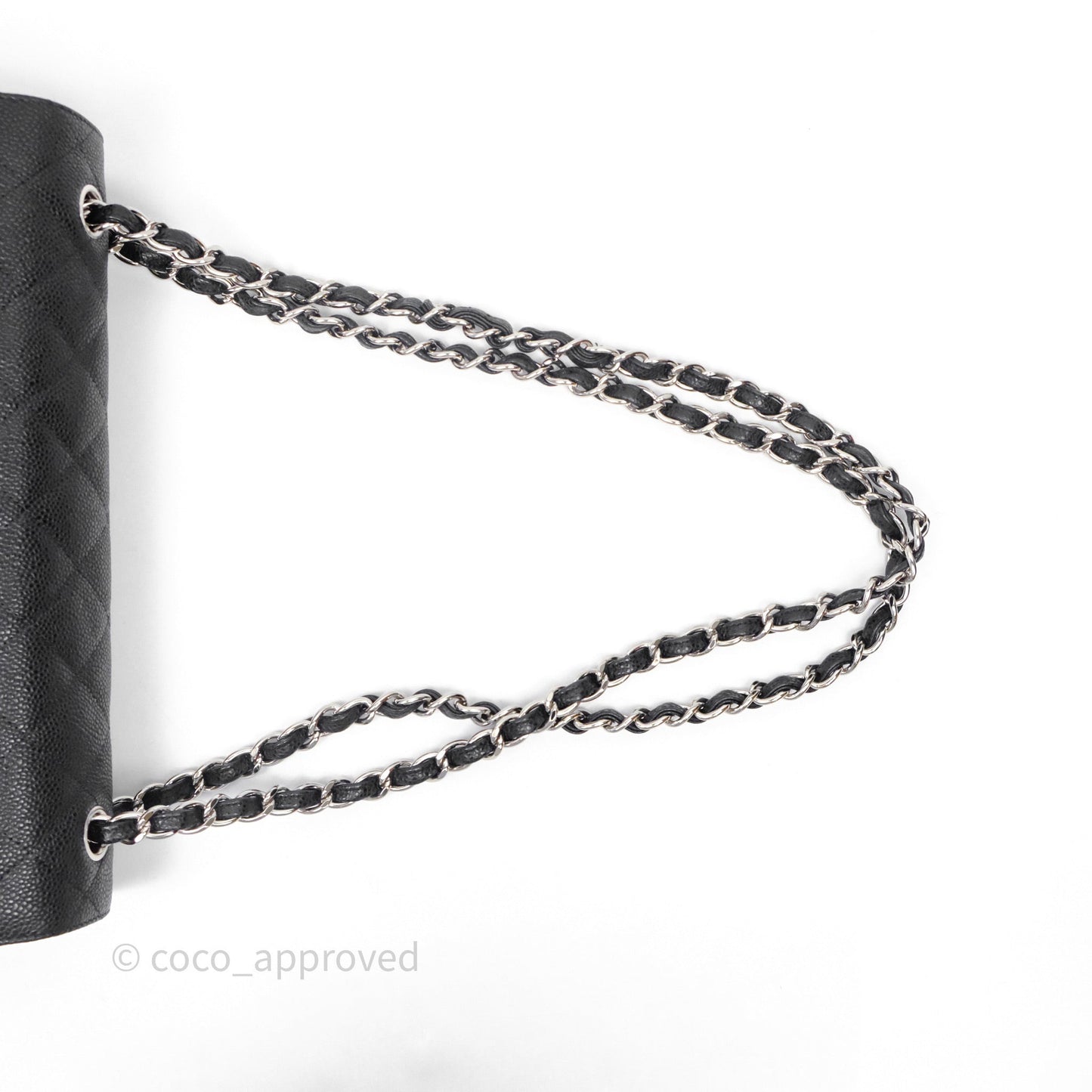 Chanel Jumbo Double Flap Black Caviar Silver Hardware⁣⁣