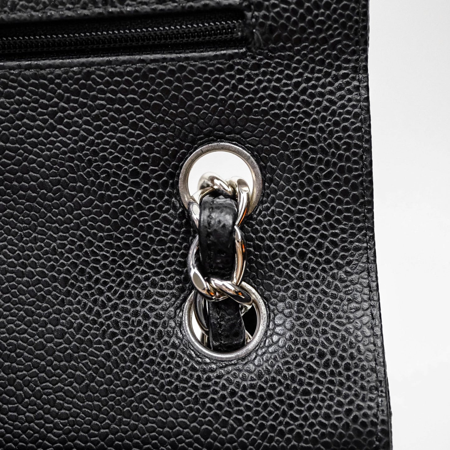 Chanel Jumbo Double Flap Black Caviar Silver Hardware⁣⁣