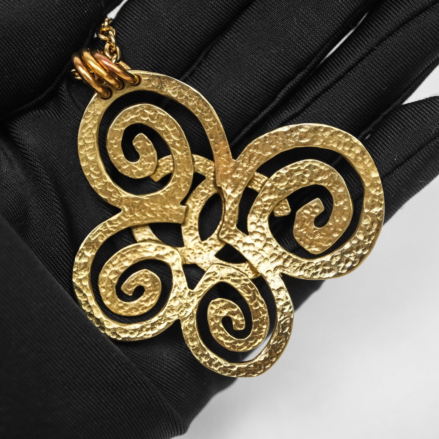 Chanel CC Butterfly Necklace Gold Tone 22S