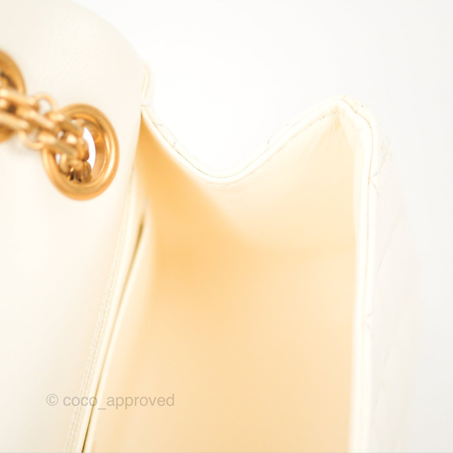 Chanel Mini Reissue 224 White Aged Calfskin Gold Hardware