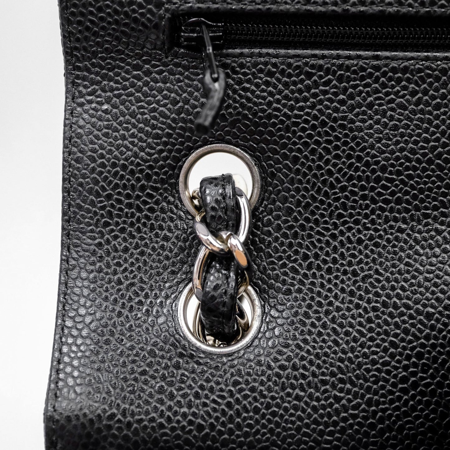 Chanel Jumbo Double Flap Black Caviar Silver Hardware⁣⁣