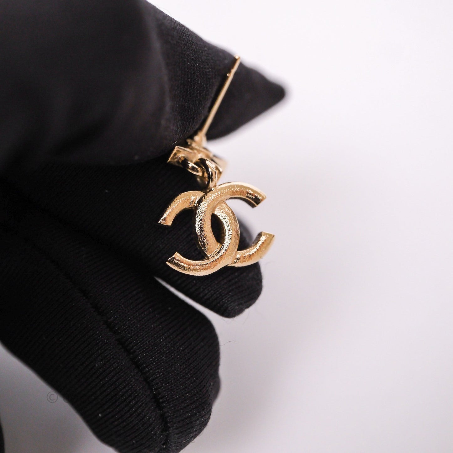 Chanel Star Drop Crystal CC Earrings Gold Tone 23A
