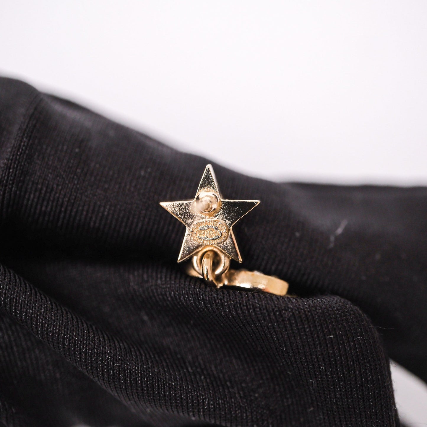 Chanel Star Drop Crystal CC Earrings Gold Tone 23A