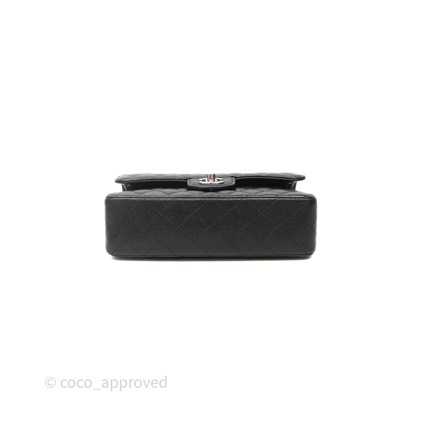 Chanel Small Classic Flap Quilted Black Caviar Silver Hardware