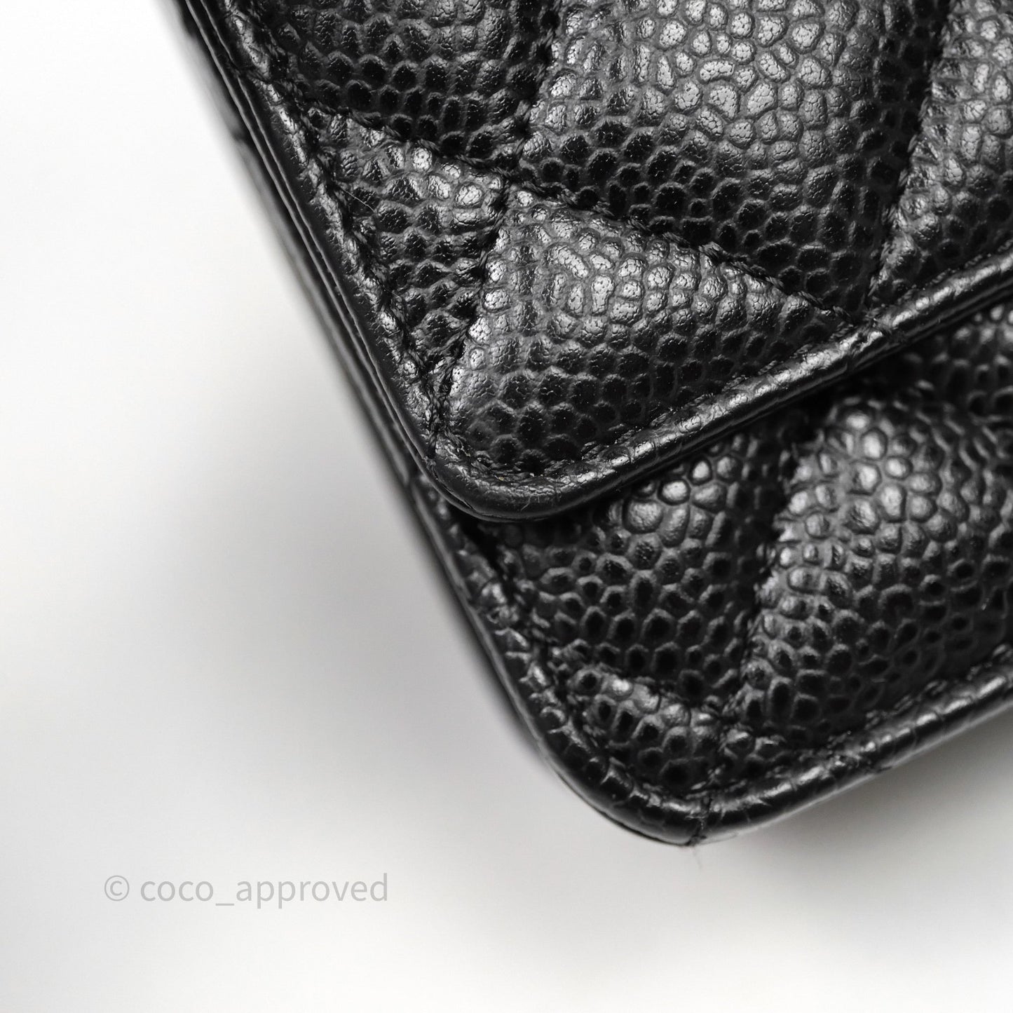 Chanel Quilted WOC Black Caviar Gold Hardware
