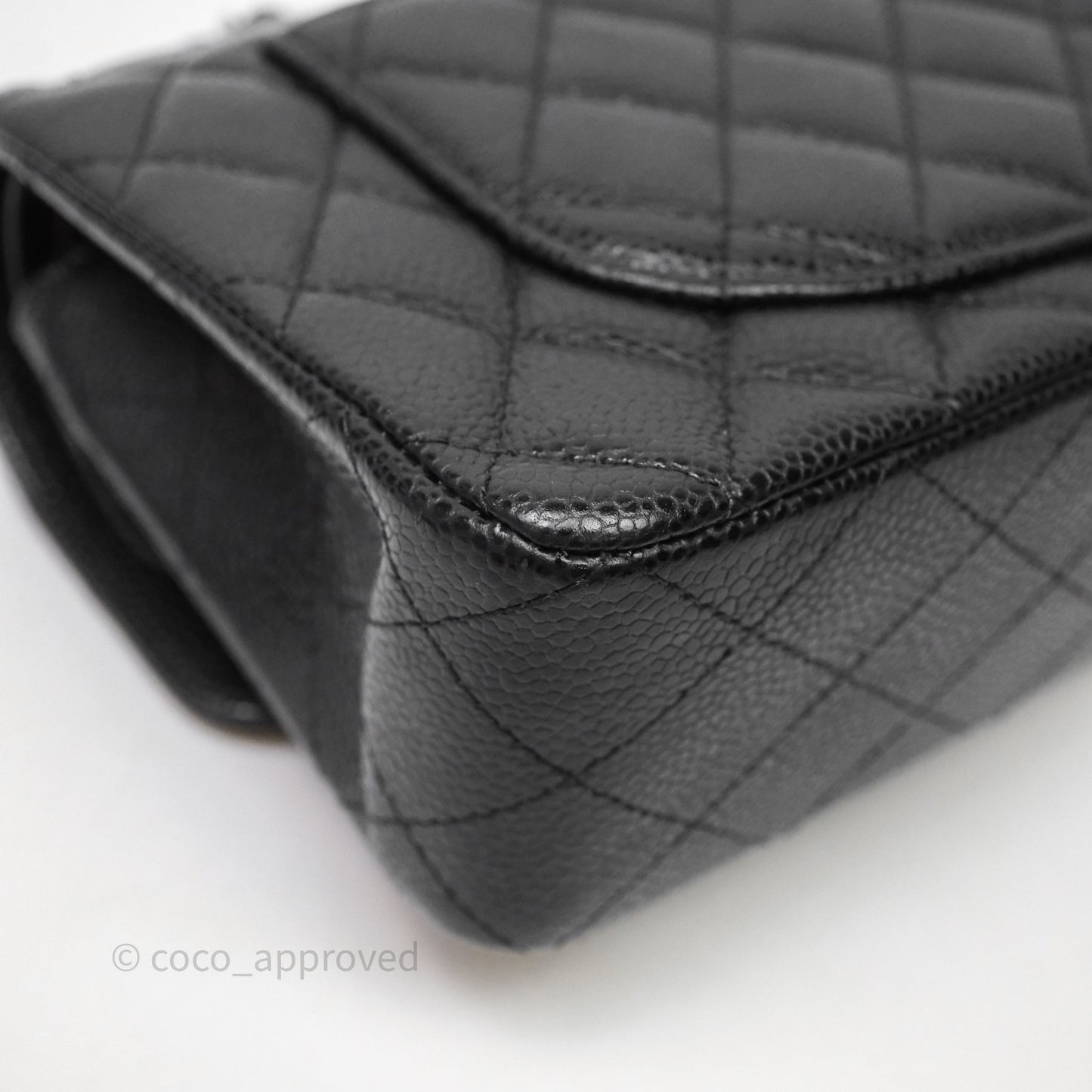Chanel Small Classic Flap Quilted Black Caviar Silver Hardware