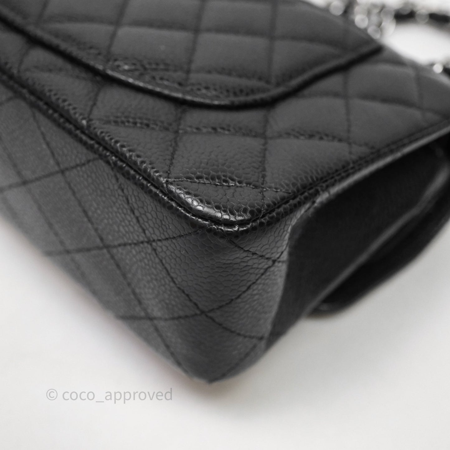 Chanel Small Classic Flap Quilted Black Caviar Silver Hardware