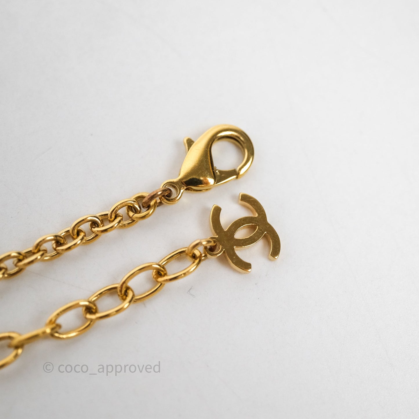 Chanel CC Butterfly Necklace Gold Tone 22S